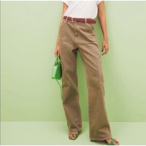H&M Wide Cargo Trousers Wide Leg Pants Size 12